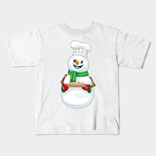 Snowman Christmas Baker Kids T-Shirt